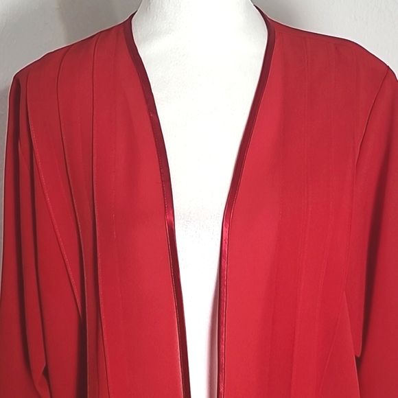 F.A.D. Vintage Red Longsleeve Cardigan Jacket, Size 1X - Picture 2 of 10